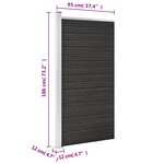 vidaXL Panneau de clôture WPC 95x186 cm Gris