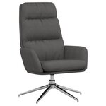 vidaXL Chaise de relaxation Gris foncé Tissu