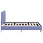 vidaXL Cadre de lit pour enfants avec tête de lit Bleu denim tissu