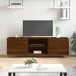 vidaXL Meuble TV chêne marron 150x30x50 cm bois d'ingénierie