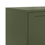 vidaXL Buffet haut vert olive 68 5x38 5x107 cm acier