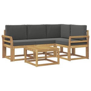 vidaXL Ensemble de canapés d'extérieur 5 pc Blanc et anthracite