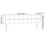 vidaXL Tête de lit avec oreilles Rose 163x23x78/88 cm Velours