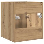 vidaXL Armoire lavabo de salle de bain chêne artisanal bois ingénierie