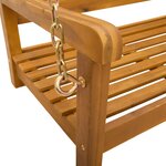 vidaXL Banc balançoire de jardin Naturel 110 x 56 x 58 cm
