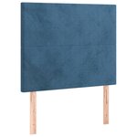 vidaXL Cadre de lit avec tête de lit Bleu foncé 90x200 cm Velours