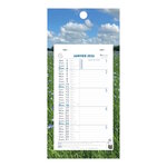 Calendrier Bloc Mensuel Mural 2026 - 16x33cm - Nature - Modèle aléatoire*