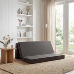vidaXL Canapé-lit pliable 200 x 67 x 45 cm Gris foncé