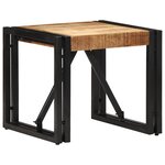 vidaXL Table basse 40x40x35 cm bois de manguier massif brut