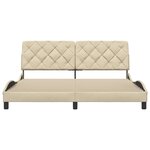 vidaXL Cadre de lit sans matelas crème 180x200 cm tissu
