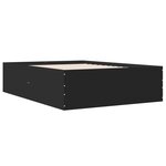 vidaXL Cadre de lit sans matelas noir 135x190 cm