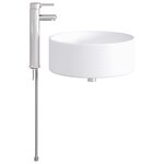 vidaXL Lavabo de salle de bains Chrome 40 5 x 40 5 x 15 5 cm métal