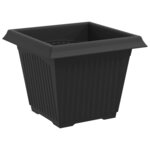 vidaXL Pots de plantes 24 Pièces Noir 33 x 33 x 26 cm Plastique