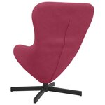 vidaXL Fauteuil œuf Rouge bordeaux Velours