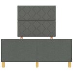 vidaXL Cadre de lit avec tête de lit Gris foncé 120 x 200 cm tissu