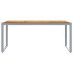 vidaXL Table de jardin pour repas Gris 180 x 90 x 75 cm