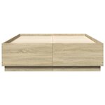 vidaXL Cadre de lit avec LED sans matelas chêne sonoma 160x200 cm
