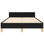 vidaXL Cadre de lit sans matelas noir 120x190 cm tissu