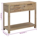 vidaXL Table console 82x33x73 cm Bois d'acacia massif