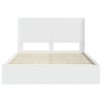 vidaXL Cadre de lit avec rangement et tête de lit Blanc 160 x 200 cm