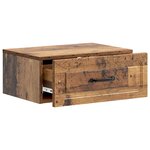 vidaXL Cabinet de chevet mural 2 Pièces Bois ancien 49 x 34 5 x 20 cm