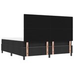 vidaXL Lit à ressorts avec matelas et banc Noir 180x200 cm Tissu