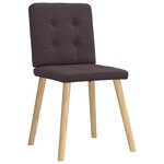 vidaXL Chaises à manger lot de 6 marron foncé tissu
