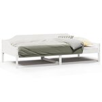 vidaXL Cadre de lit sans matelas blanc 90x190 cm bois de pin massif