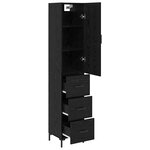 vidaXL Haut Armoire Chêne noir 34 5 x 34 x 180 cm Bois d'ingénierie