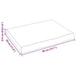 vidaXL Étagère murale 40x30x(2-4) cm bois de chêne massif non traité