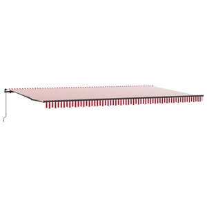 vidaXL Auvent Rétractable Rouge et Blanc 600 × 350 cm
