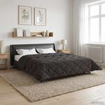 vidaXL Duvet d'été simple Matelassé Anthracite 220 x 260 cm