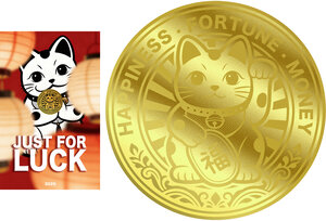Monnaie LUCKY CAT 1/1000 Oz Or 12$ Liberia 2026