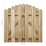 vidaXL Portail de jardin Bois de pin imprégné 100x100 cm