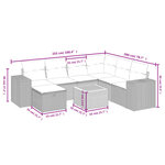 vidaXL Salon de jardin avec coussins 8Pièces mélange beige résine tressée