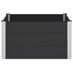 vidaXL Jardinière surélevée Noir 100 x 100 x 54 cm WPC et Aluminium