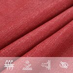 vidaXL Voile d'ombrage 160 g/m² Rouge 2 5x2 5x3 5 m PEHD