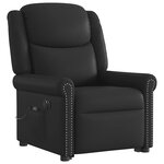 vidaXL Fauteuil inclinable massage électrique noir brillant similicuir