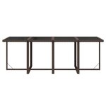 vidaXL Ensemble à dîner de jardin coussins 9 Pièces Résine tressée Marron