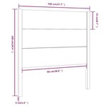 vidaXL Tête de lit Blanc 106x4x100 cm Bois massif de pin