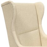 vidaXL fauteuil Crème tissu