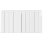vidaXL Meuble TV mural 59 5 x 31 x 30 cm Blanc brillant