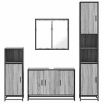 vidaXL Ensemble de meubles de salle de bain 4 Pièces sonoma gris