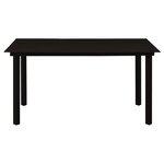 vidaXL Ensemble à dîner de jardin 7 Pièces Noir Rotin PVC