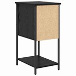 vidaXL Cabinet de chevet avec tiroir 2 Pièces Chêne noir 32 x 42 x 70 cm