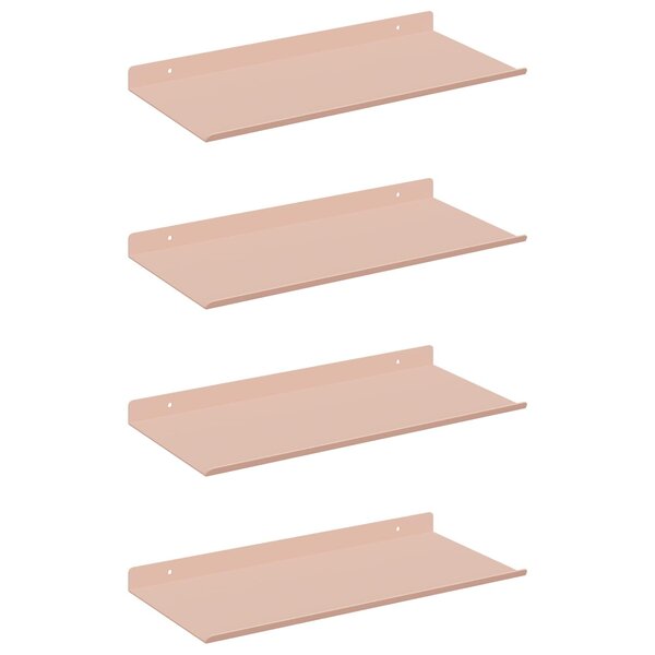 vidaXL Étagère flottante 4 Pièces Rose 40 x 18 x 2 5 cm Acier