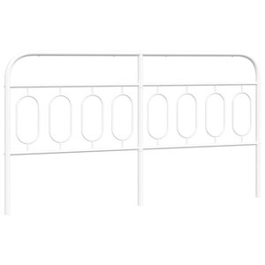 vidaXL Tête de lit métal blanc 193 cm