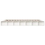 vidaXL Cadre de lit Blanc 150x200 cm Très grand Bois massif