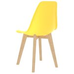 vidaXL Chaises à manger lot de 4 jaune plastique
