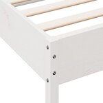 vidaXL Cadre de lit sans matelas blanc 160x200 cm bois de pin massif